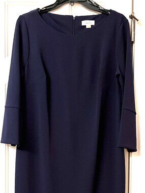 Calvin Klein Navy Cocktail Sheath Dress, Size 14